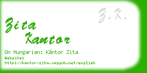 zita kantor business card