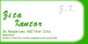 zita kantor business card